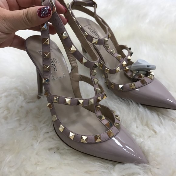 VALENTINO GARAVANI Rockstud leather caged Pumps size 36 oritq - Picture 2 of 6